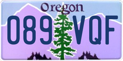 OR license plate 089VQF