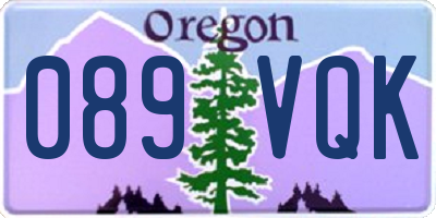 OR license plate 089VQK
