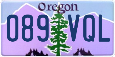 OR license plate 089VQL