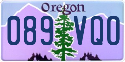 OR license plate 089VQO