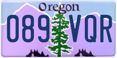 OR license plate 089VQR