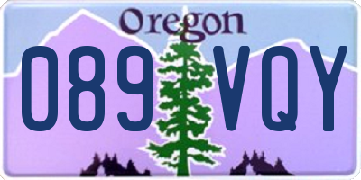 OR license plate 089VQY