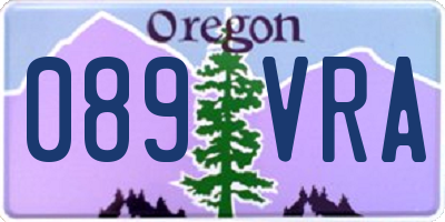 OR license plate 089VRA