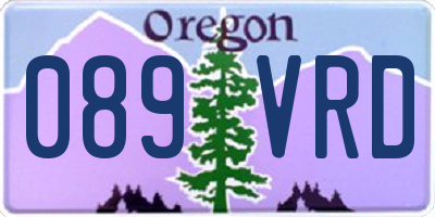 OR license plate 089VRD
