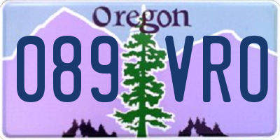 OR license plate 089VRO