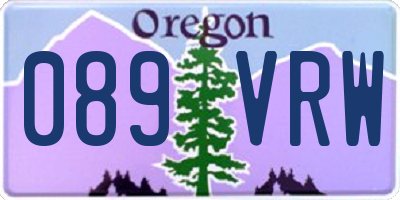 OR license plate 089VRW