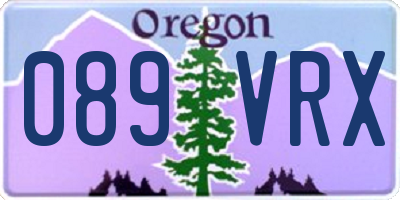 OR license plate 089VRX