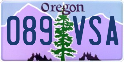 OR license plate 089VSA