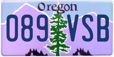 OR license plate 089VSB
