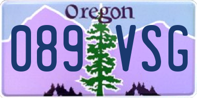 OR license plate 089VSG