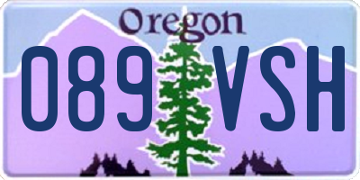 OR license plate 089VSH