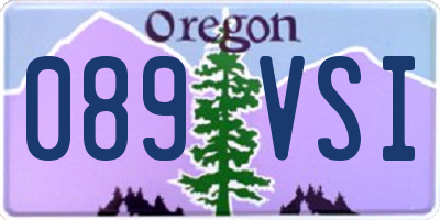 OR license plate 089VSI