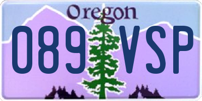 OR license plate 089VSP