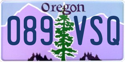 OR license plate 089VSQ