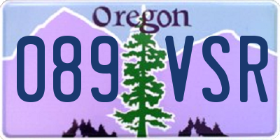 OR license plate 089VSR