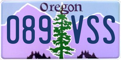 OR license plate 089VSS
