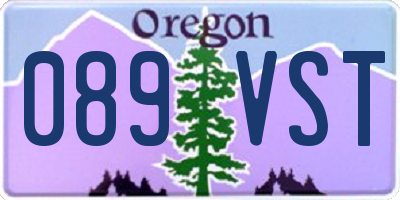 OR license plate 089VST