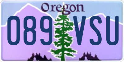 OR license plate 089VSU