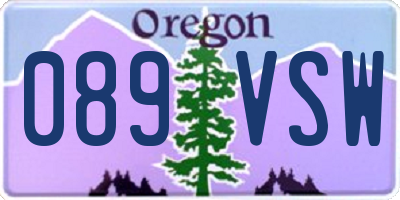 OR license plate 089VSW