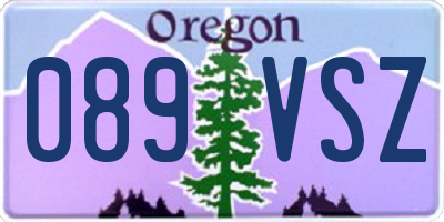 OR license plate 089VSZ