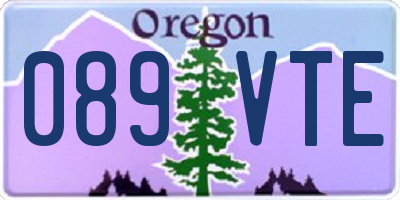 OR license plate 089VTE