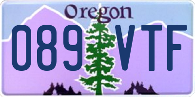OR license plate 089VTF