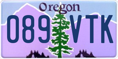 OR license plate 089VTK