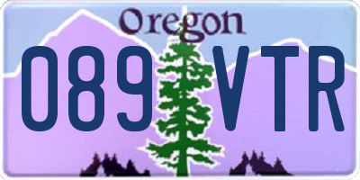 OR license plate 089VTR