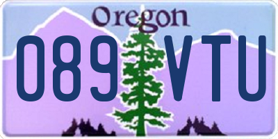 OR license plate 089VTU