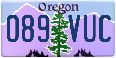 OR license plate 089VUC