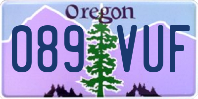 OR license plate 089VUF