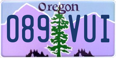 OR license plate 089VUI