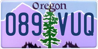 OR license plate 089VUQ