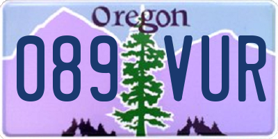 OR license plate 089VUR