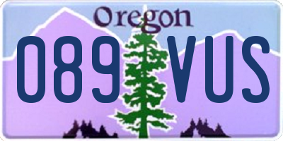 OR license plate 089VUS