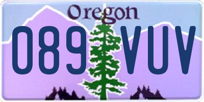 OR license plate 089VUV