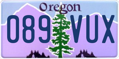 OR license plate 089VUX