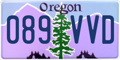 OR license plate 089VVD