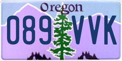 OR license plate 089VVK