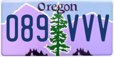 OR license plate 089VVV