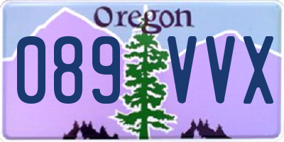 OR license plate 089VVX