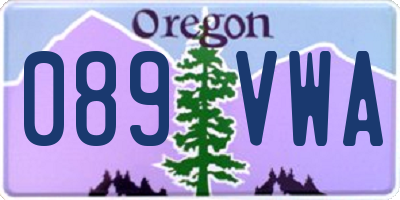 OR license plate 089VWA