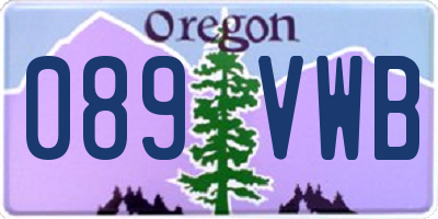 OR license plate 089VWB