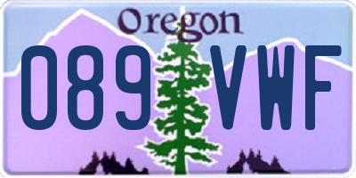 OR license plate 089VWF