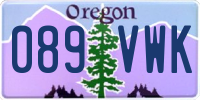 OR license plate 089VWK