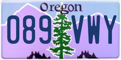 OR license plate 089VWY