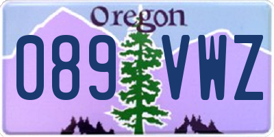 OR license plate 089VWZ