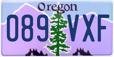 OR license plate 089VXF