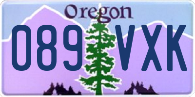 OR license plate 089VXK