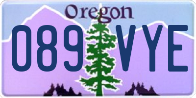 OR license plate 089VYE